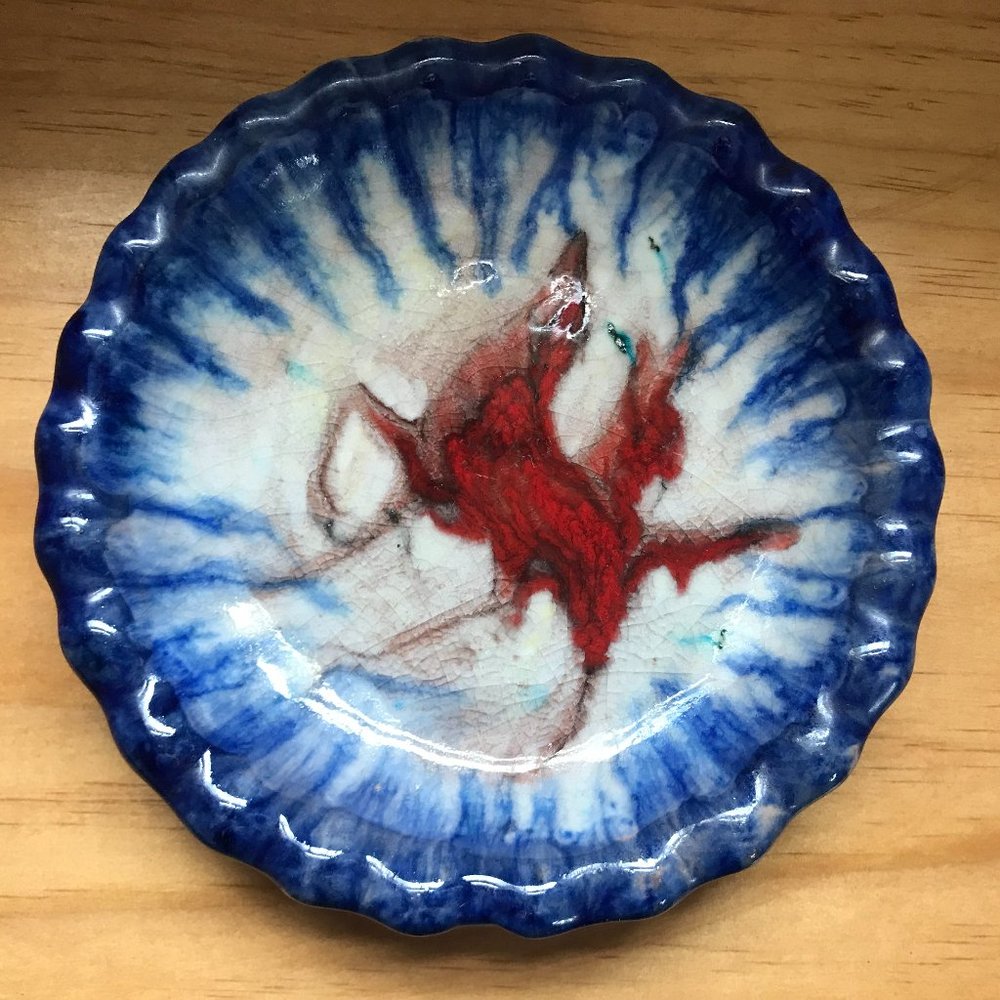 Eugenio Pattarino Artist-Signed Ceramic Plate - Decorative Handcrafted Art Piece